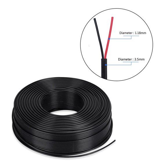 Lerpwige 18/20/22AWG 2 Pin 2 Color Electrical Wire for LED Ribbon Lamp Tape Lighting