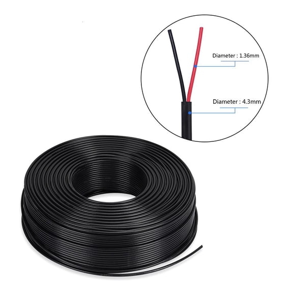 Lerpwige 18/20/22AWG 2 Pin 2 Color Electrical Wire for LED Ribbon Lamp Tape Lighting