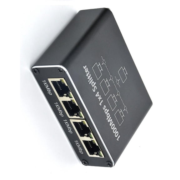 Lerpwige 2 3 4 Port Gigabit Networking Hub 1000Mbps Data Transfer for Gamers and Offices