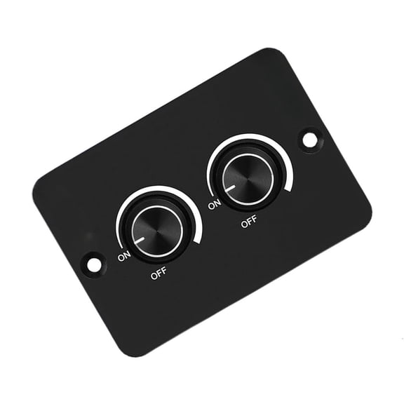 Lerpwige 2 Gang 60W PWM LED Dimmer Switches Smooth Round Control For Car Lighting