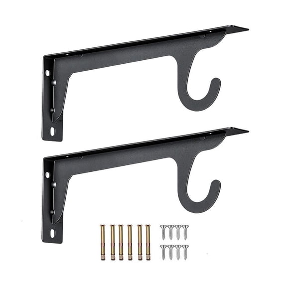 Lerpwige 2 Pack Heavy Duty Wall Mounted Double Hook Brackets for Closet Storage & Space Saving
