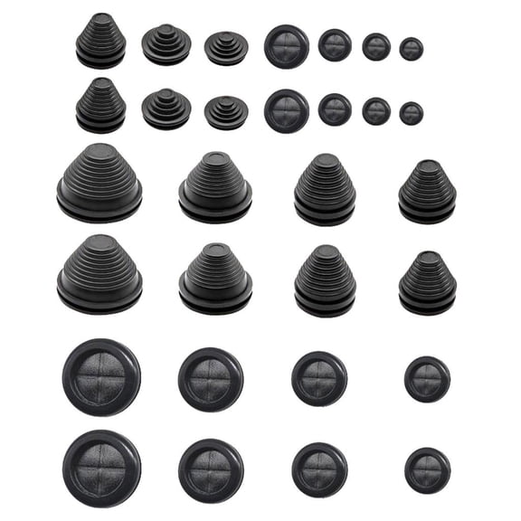 Lerpwige 30Pcs Double Sided Rubber Hole Plugs for Wire Electrical Plumbing Systems