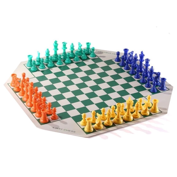Lerpwige 4-player Chess Board Game Medievals Chess Set With Chessboard