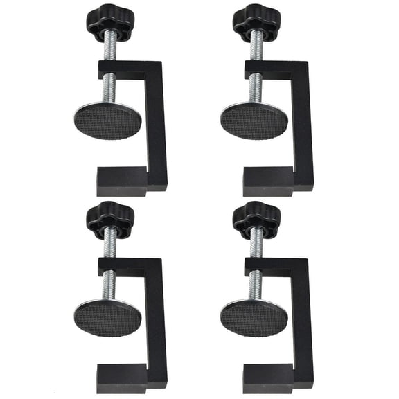 Lerpwige 4Pcs 10-57mm Reversed Woodworking C-Clamp Regular Desktops Fixing Tool