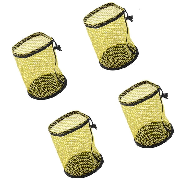 Lerpwige 4Pcs Large Golf Ball Mesh Bags Polyester Holds 50 Balls Adjustable Drawstring