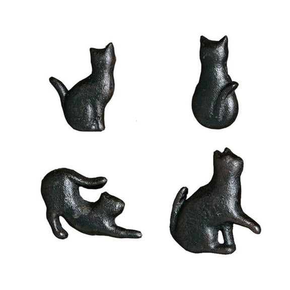 Lerpwige 4Pcs Wardrobe Knob Cats Shape Drawer Handle Cupboard Pulls Easy to Install