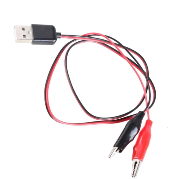Lerpwige 60cm USB 5V Clip on Test Cable for Fans LED Lights Blowers Cameras