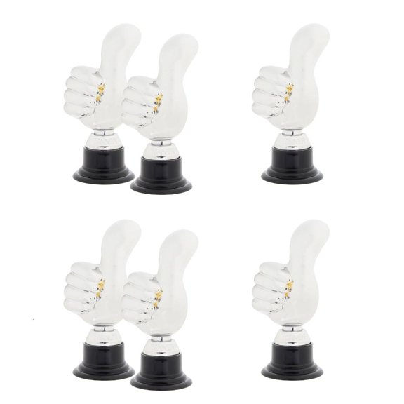 Lerpwige 6Pcs Thumb Up Award Trophies Cups Soccer Medals Prize Cup Winners Gift