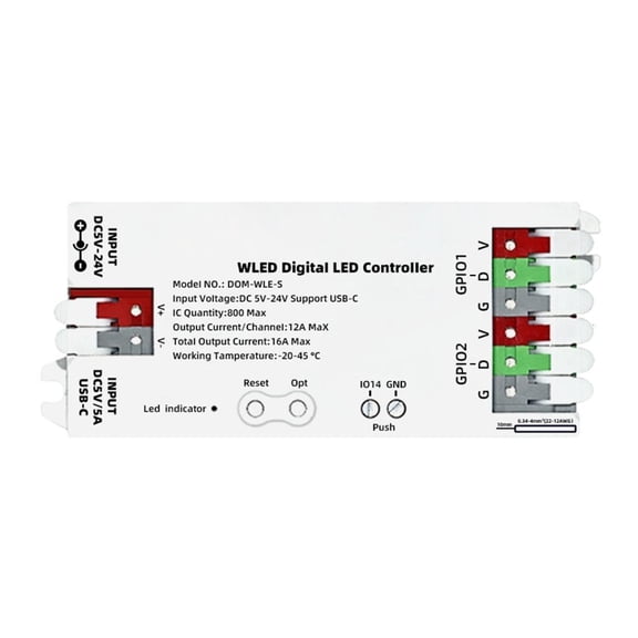 Lerpwige 8266 WLED Intelligent Home Controls Addressable LED Controller Enduring