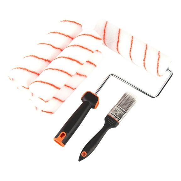 Lerpwige 8Pcs Paint Roller Brush Set for Wall Decorative Door Bedroom Home Professional