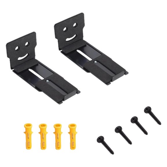 Lerpwige Adjustable Speakers Wall Mount Brackets Metal Materials For Various SoundBars Secure Fastening