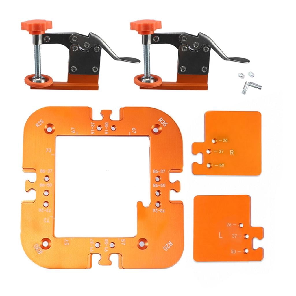 Breads Router Lerpwige Aluminum Router Jig Template Corner Routing Guide with Clamp ...