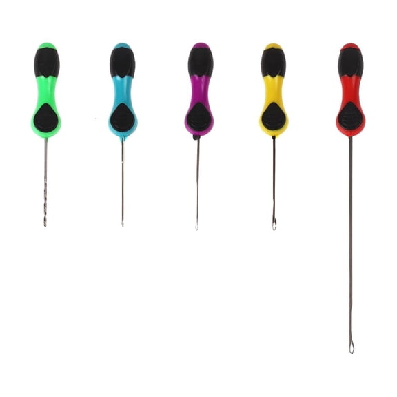 Lerpwige Baits Rig Tool Baiting Drill Lure Rigging Needle Hook Baiting Needle 5pcs
