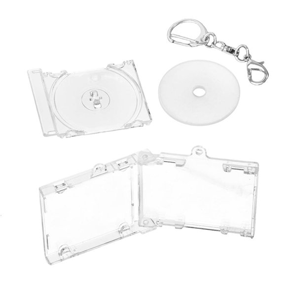 Lerpwige Blank Disc Case Keychain Disc Album Keychain Music Album Keychain Blank Disc