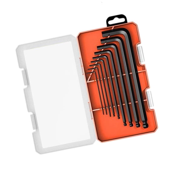 Lerpwige Complete 9 Piece L Type Tool Set Wear Steel Construction Precisions Instrument For Mechanical Work