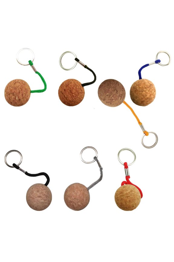Cork Floating Keychains Buoyance Key Rings Ultraweight Wooden Keychains