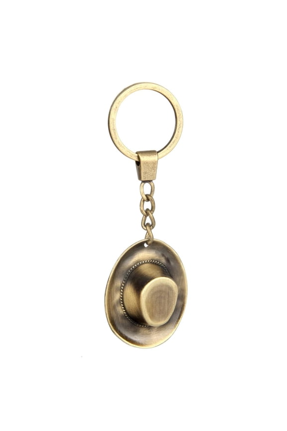 Cowboy Hat Shaped Key Holder Charm Copper Alloy Pendant Keychain Ornament Bag Accessories For Adventure Seekers