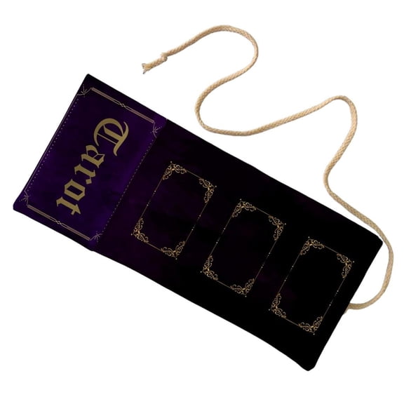 Lerpwige Divinations Tablecloth Oracles Card Deck Table Board Game Bag Rolls Up Pouches