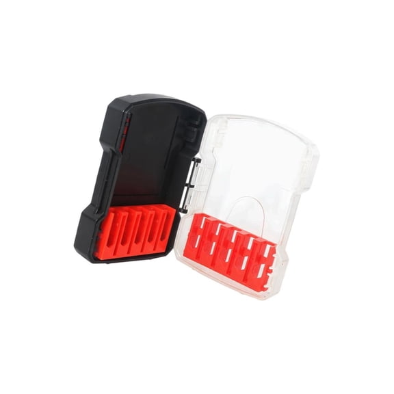 Lerpwige Drill Bit Organizer Case Box Plastic Construction Tool Holder For Workshop Use