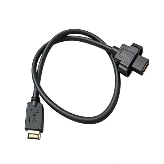 Lerpwige Easy Installation USB 3.2 GEN 2 Type E to Type C Extension Cable 10Gbps 20Gbps Fast Speed Data Transfer for Case