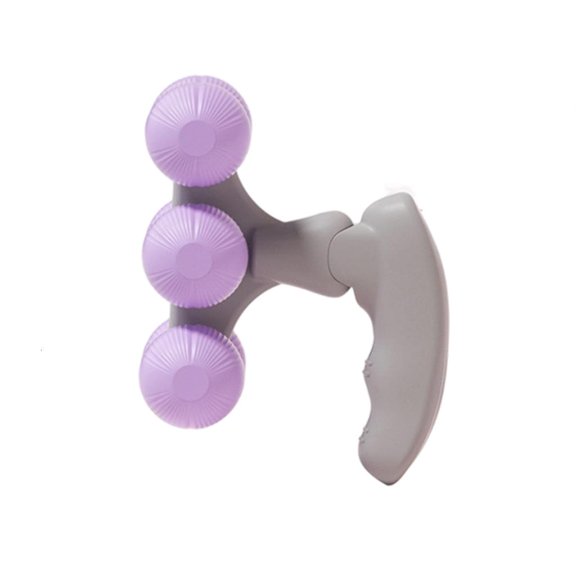 Lerpwige Easy to Use Massage Roller Silicone Handheld Massager 6 Rollers for Fitness