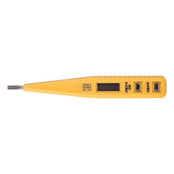 Lerpwige Electrical Voltage Pen Tester LCD Display 12-250V Measurement ABS Construction