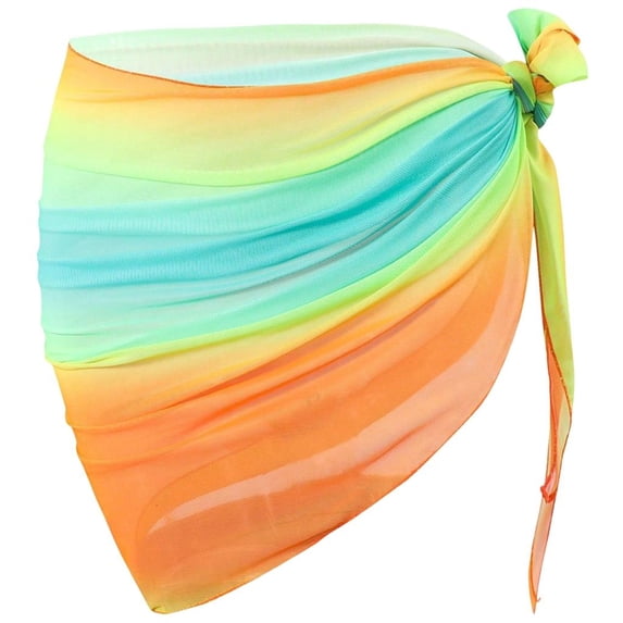 Lerpwige Elegant Beach Wrap For Women Polyester Fabric Skirt With Wrinkled Feature For Vacation And Water Activity