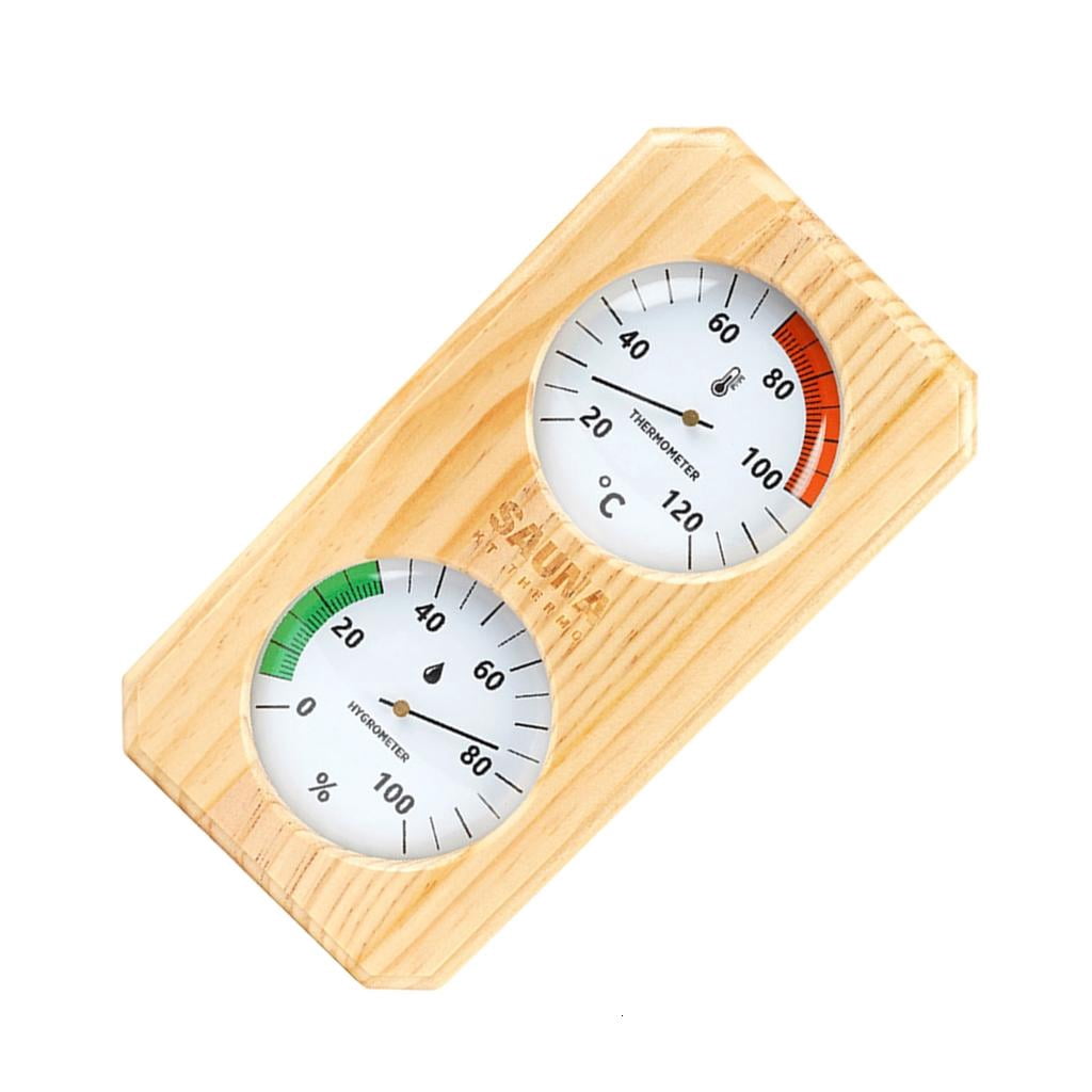 Lerpwige Elegant Wooden Hygrometer Thermometers Combo Digital Display Specifically For Home Spa Sauna Room And Baths