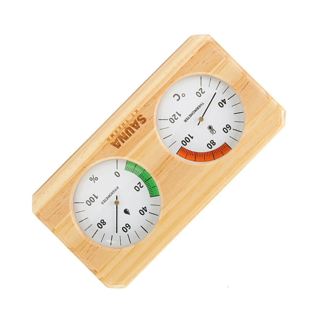 Lerpwige Elegant Wooden Hygrometer Thermometers Combo Digital Display Specifically For Home Spa Sauna Room And Baths