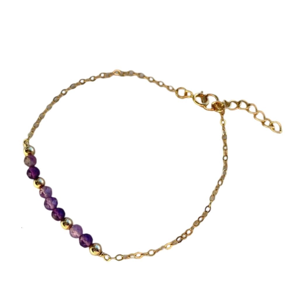 Paper Chain Layout Lerpwige Faceted Natural Stone Bracelet 12 Monthly Birthstones 3mm ...