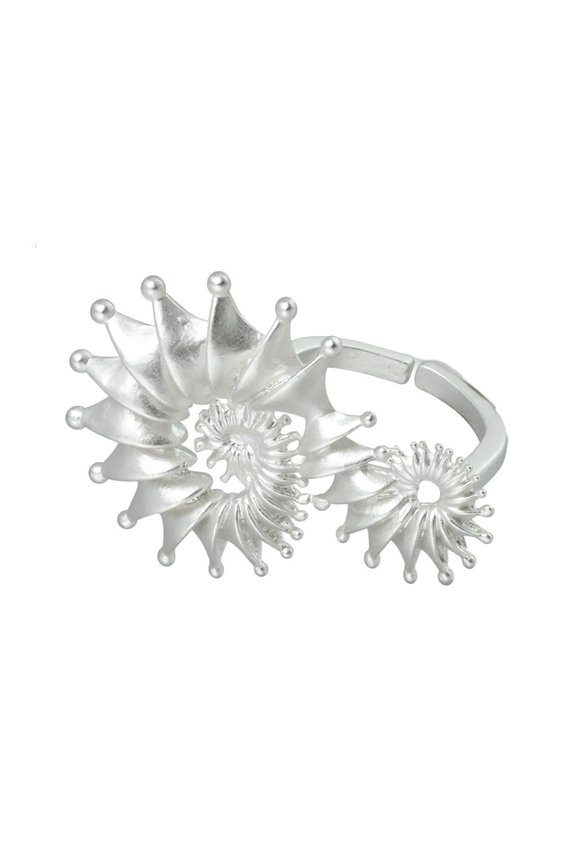 Fashionable Adjustable Rings Opening Jewelry Geometric Conch Finger Rings Alloy Texture Suitable for Various Occasion