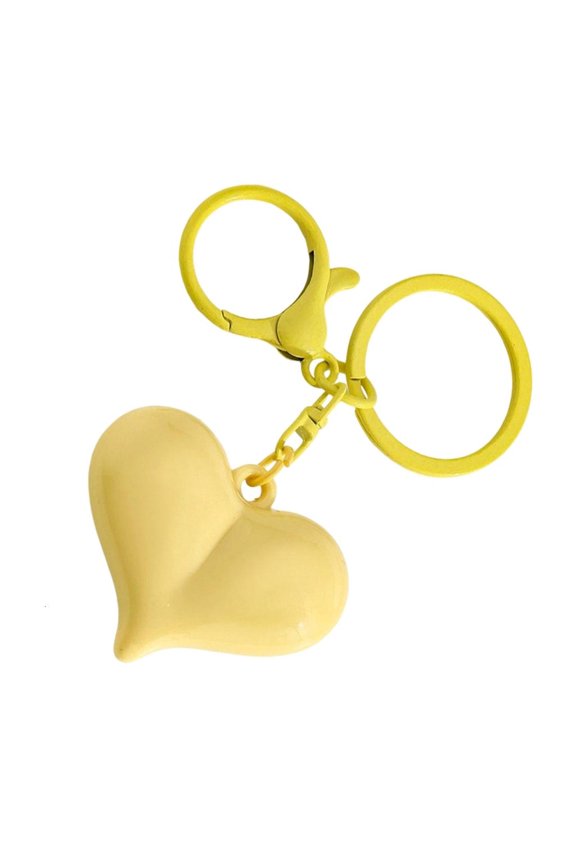Fashionable Heart Keychain Acrylic Construction Sturdy For Keys