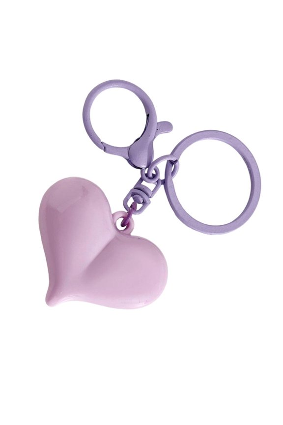 Fashionable Heart Keychain Acrylic Construction Sturdy For Keys