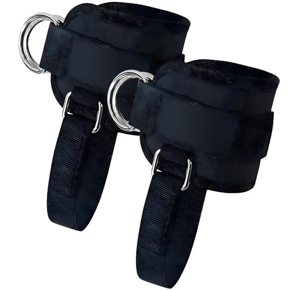 Lerpwige Fitness Thigh Strap Padded D Rings Ankle Strap Leg Cuffs for Gym Men & Women