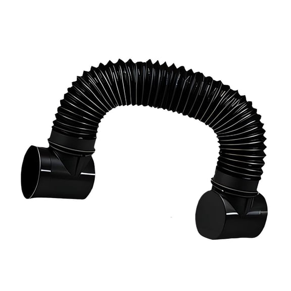 Lerpwige Flexible 2 Meter Dryer Exhaust Hose 90 Degree Bend For Tight Spaces And Multi Layer Construction