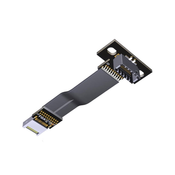 Lerpwige Flexible USB 3.2 Type E To Type E Extension Cable With Screw Mount Fast Data Transfer Male to Female Ribbon Cable