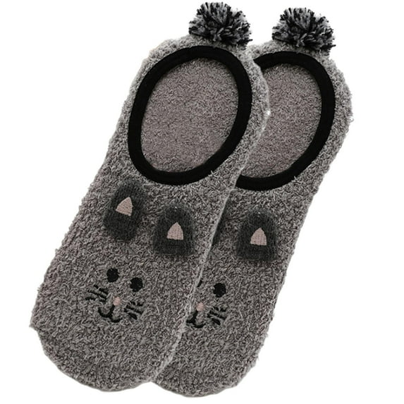 Lerpwige Fuzzy Slipper Socks Cartoon Gripper Socks Winter Warm Socks for Womens