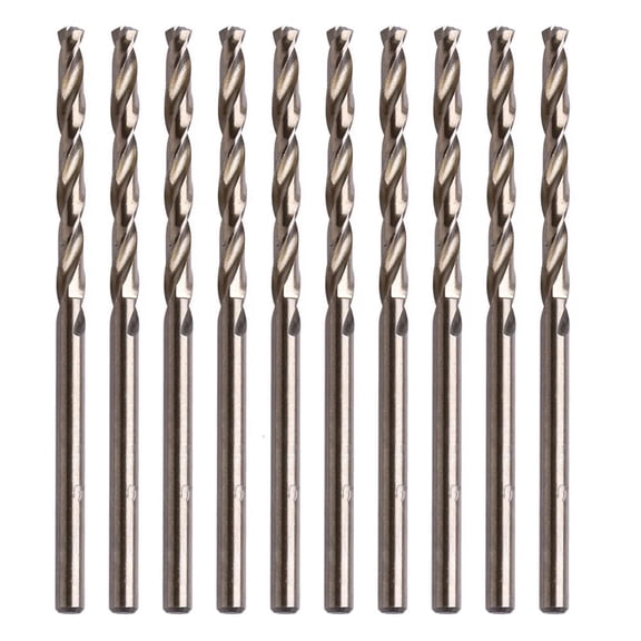 Lerpwige HSS Drill Bit Set Round Shank Spiral Drill Wood Metal Kit 3mm Accessories 10pcs