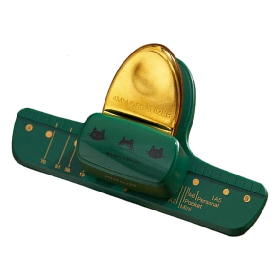 Lerpwige Heavy Duty 3 Hole Puncher 8 Sheets Capacity 4mm Round Hole Punches with Alignment Guide For and Industrial Use