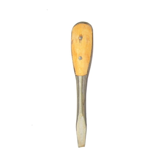 Lerpwige Heavy Duty Slotted Screwdriver with Wooden Handle Flat Head 6/8/10/12 Inch