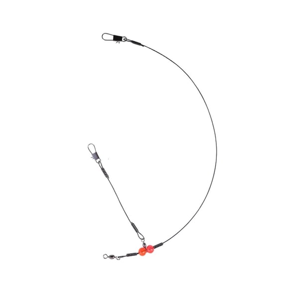 Lerpwige High Strength Fishing Wire Leader Line Rig with Swivels Snap Wire Leader
