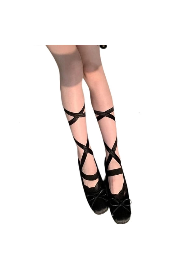Japanese Style Women Girls Dancing Ribbon Straps Casual Invisible Short Socks
