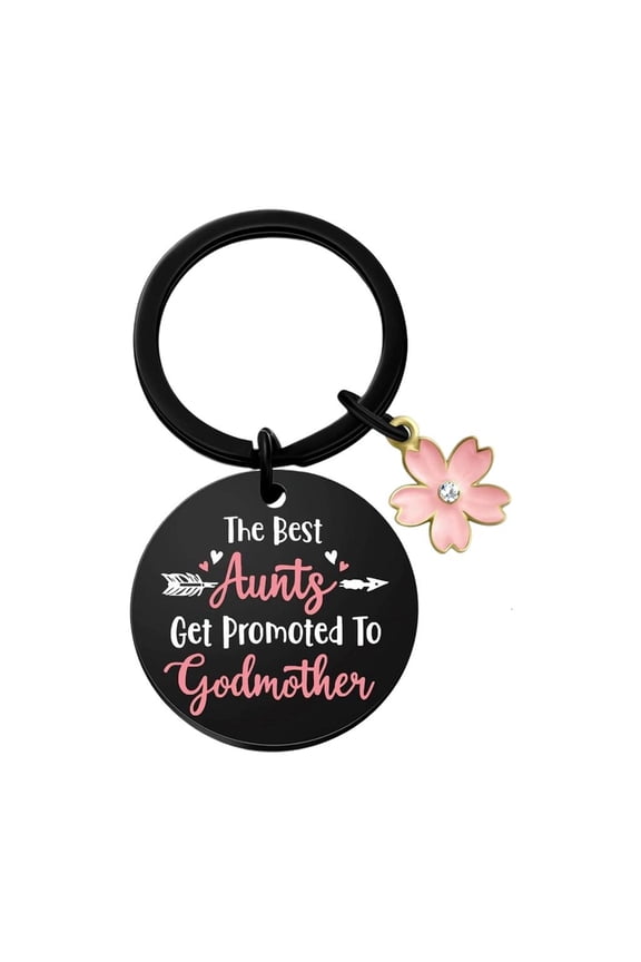 Keepsakes Keychain For Godparents Stainless Steel Personalize Gift