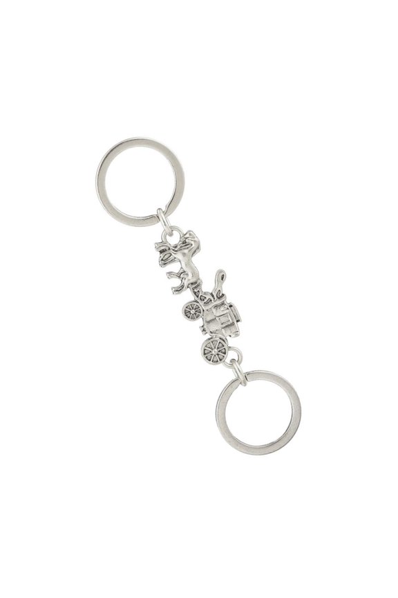 Keychain With Extended Link Chain Steampunks Carriage Inspired Decoration Alloy Key Holder for Practical Daily Use