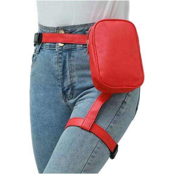 Lerpwige Leg Harness Bag Faux Belt Bag for Women Men Waist Hip Pack