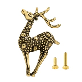 Lerpwige Metal Cabinet Handle with Deer Cabinet Knob for Wardrobes and Drawers
