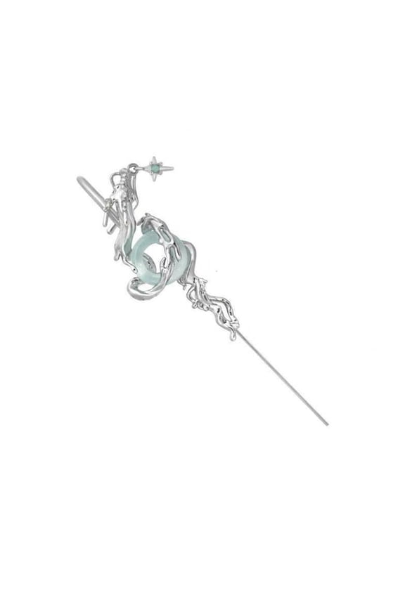 Modern Dragon Ear Cuff Featuring Intricate Carving Lightweight Alloy Earring For Versatile Styling