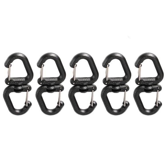 Lerpwige S Shape Belt Key Holder Small 360 Degree Rotation Keychain Carabiner with Lock