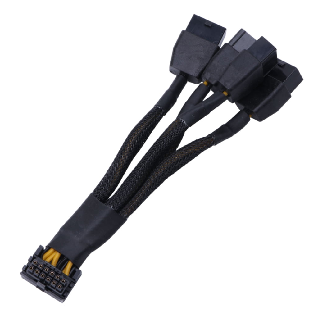 GROCKSTR 3X8Pin PCI-E à 16Pin(12+4) PCI-E 5.0 12VHPWR Connecteur Coude à 90 Degrés Câble Accessoire Pièces Composant GPU RTX4090 RTX4080 Série P8X3 à 16PIN-A