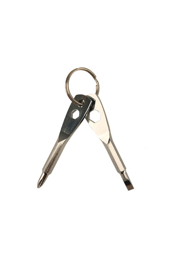 New Year Gift Portable EDC Keys Ring Keychain Screwdriver Tool for Cr-V Steel